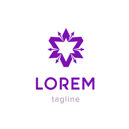 Business professional logo template arrows. Vector icon illustrationのイラスト素材