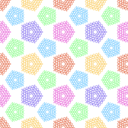 Pattern with small symbols of pentagonal star from heartsのイラスト素材