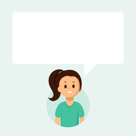 Female profile with copy spaceのイラスト素材