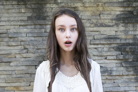 Adorable girl with nice makeupの写真素材