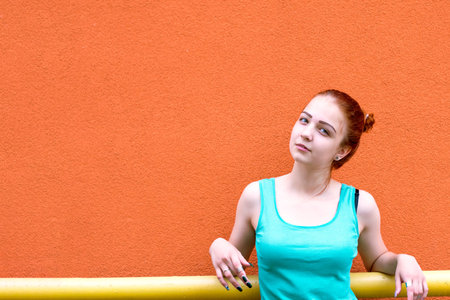 Attractive red hair girl