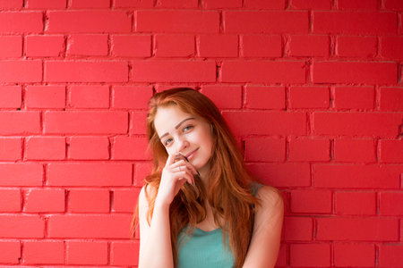 Attractive red hair girl