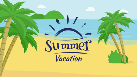 Concept of summer vacationのイラスト素材