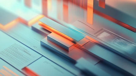 A detailed shot of a D stacked column graph with multiple layers and segments, illustrating the breakdown of financial data across different categories and time periods.の素材