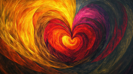 An abstract representation of heart wave signals with a glowing pulse effect, capturing the dynamic nature of heartbeats in a modern and artistic styleの素材