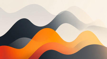 An elegant area chart with smooth curves in gradient colors representing revenue growth over time, set against a light background for a polished appearanceの素材