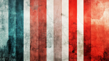 A series of parallel lines in varying thicknesses and colors, creating an illusion of depth and texture on a textured background for a dynamic lookの素材