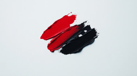 A creative composition featuring lipstick smudges in various shades on a pristine white background, capturing the essence of makeup artistry and expressionの素材