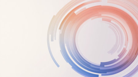 A simple circular graph in gradient colors with sections divided by clean lines, set on a light background for a clean, modern aestheticの素材