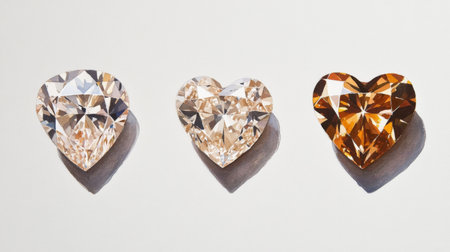 A trio of diamonds in different cutsの素材