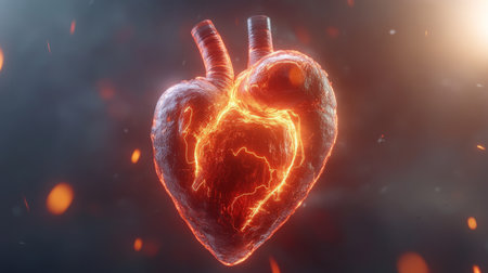 A high-resolution image of a heartbeat monitor showing an active heart wave, with sharp peaks and valleys representing vital signs in real-timeの素材