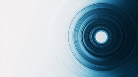 An abstract background with a radial gradient, transitioning from deep blues to bright whites, creating a sense of depth and movement with a central focal point.の素材