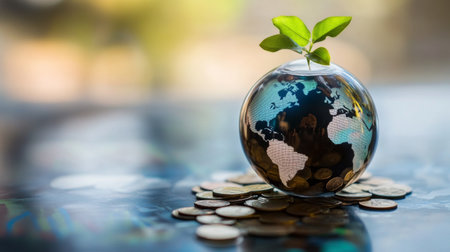 Create  prompts for stock photos related to global business growth analysis and asset investment chart Business and Finance Up arrow Create  prompts for stock photos related to Holographic economic chart with - characters and ending withの素材