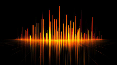 A minimalist image of candlestick charts on a monitor, showing price movements and trading volumes, symbolizing technical analysis in stock trading.の素材