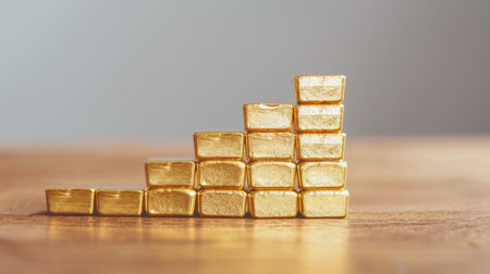 A bar graph comparing the performance of gold investments against other asset classes, highlighting its diversification benefitsの素材