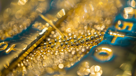 Close-up of a gold bar with a price tag, symbolizing its importance as a store of value and investment vehicleの素材