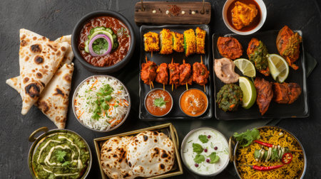 assorted indian foodの素材