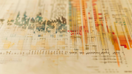 A detailed bar graph plotted on graph paper, demonstrating meticulous data analysis and visualization techniques.の素材