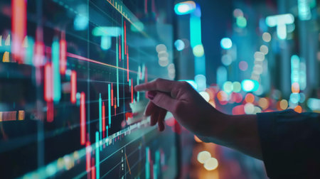 Business people analyze financial data chart trading forex,の素材