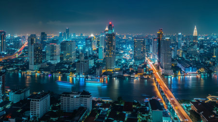 Smart network and Connection technology conceptの素材