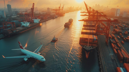 Logistics and transportationの素材