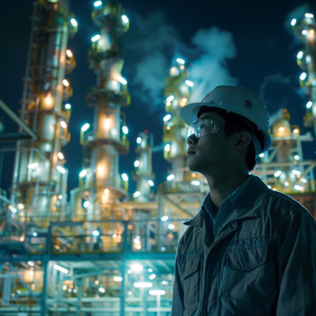 Asian engineer smart city industry background, sustainable power saving energy management smart factory technology,の素材