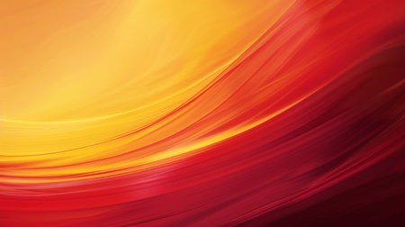 An abstract gradient background transitioning smoothly from deep red to bright yellow. The warm colors blend seamlessly, creating a sense of energy and warmthの素材