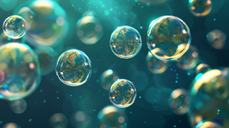 A bubble chart mapping financial risk versus return for investment opportunities, with bubble size indicating investment size.の素材