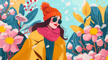 A fashion infographic showcasing seasonal trends, color palettes, and style inspirations for the year.の素材