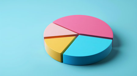 A pie chart illustrating the allocation of investment portfolios, with slices representing different asset classes.の素材