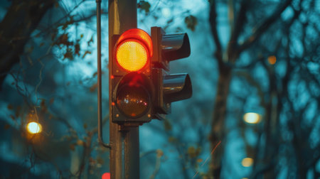 Close-up of a traffic light timer counting down the seconds before signal changeの素材