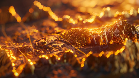 A close-up of a gold price chart with fluctuating trends and historical data, illustrating market volatility in the precious metals sector.の素材