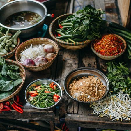 These prompts highlight the variety and deliciousness of Thai cuisine, perfect for capturingの素材