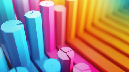 Close-up of a 3D rendered area graph illustrating population growth statistics.の素材