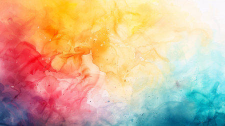 Abstract watercolor painting with soft brush strokes and blending colorsの素材