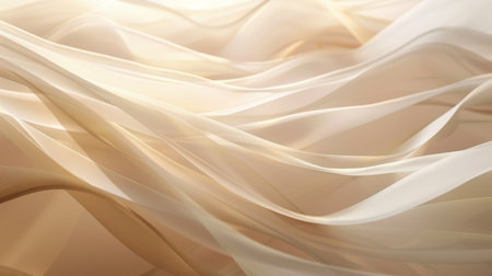 A 3D abstract background of overlapping translucent layers with soft lighting.の素材
