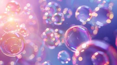 3D bubble chart with varying sizes, representing the impact of marketing campaigns on sales.の素材