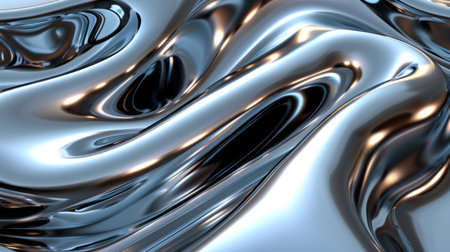 Abstract background with metallic textures and reflective surfaces.の素材
