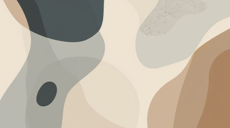 Abstract minimalistic background with simple shapes and clean lines in neutral tonesの素材