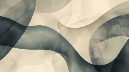 Abstract background with overlapping translucent shapes in muted tones.の素材