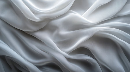 Elegant drapery of soft fabric, flowing gracefully in the background with a smooth texture.の素材