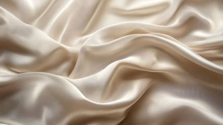 Graceful flowing fabric with a silky texture, creating an elegant and soft background.の素材
