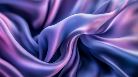 Luxurious soft cloth in motion, forming elegant waves and creating a flowing background.の素材