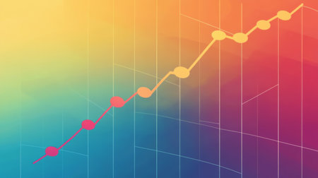 A stock chart showing a significant upward trend, highlighting successful market performance.の素材