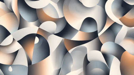 An intricate abstract pattern with geometric shapes and gradients in muted tones, offering a sophisticated and modern aesthetic for digital or print use.の素材