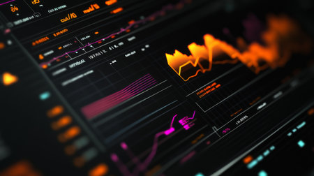 Detailed view of a financial graph showing currency exchange rates, with highlighted fluctuations and key data points in a clean, professional layout.の素材