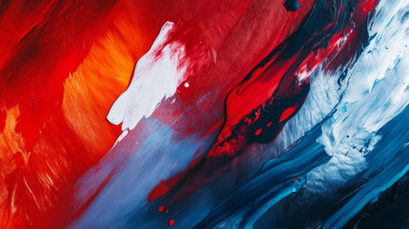 High-resolution close-up of an abstract background with bold, contrasting colors and dynamic shapes, creating a striking and visually engaging composition.の素材