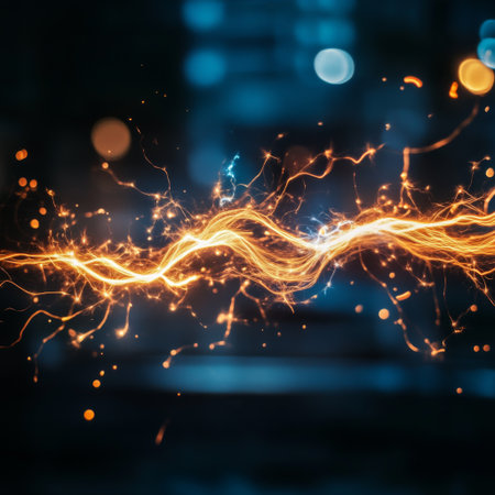 These prompts should assist in finding or creating stock photos related to electrical waves.の素材