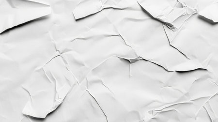 Simple white paper texture with subtle folds and creases, creating a clean and versatile background for design and creative projects.の素材