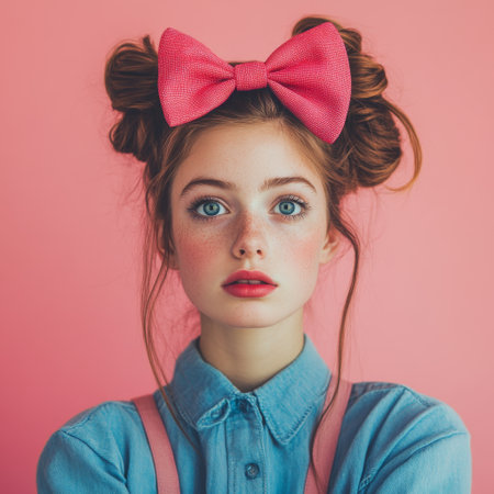 These prompts should effectively capture the charm and versatility of hair bows in different styles and settings through engaging stock photos.の素材
